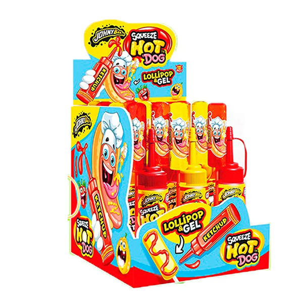 Caramelo Líquido Squeezy Hot Dog 80 g (12 ud) Disgo