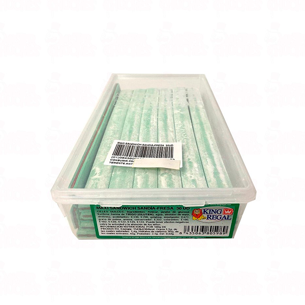 Regaliz Maxi Sándwich Sandía-Fresa (30 ud) King Regal
