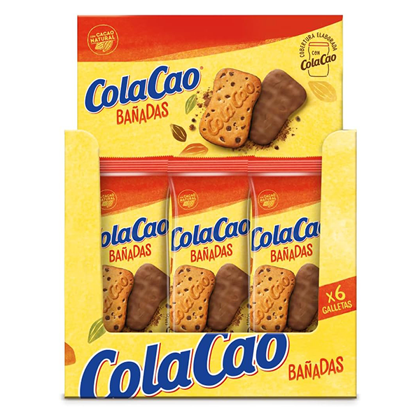 Galleta bañada Cola Cao 63 g (24 ud) Idilia