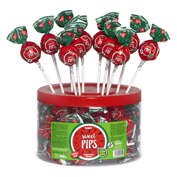 Tarro Mega Sandía Gum Pepitas 20 g (45 ud) Cerdán