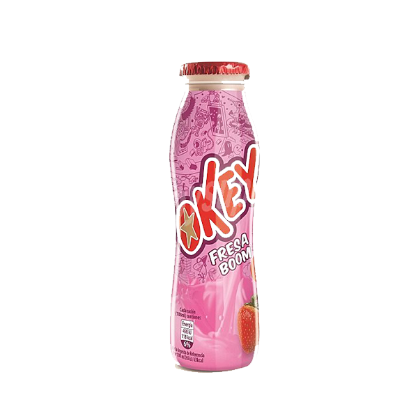 Batido pequeño sabor Fresa 188 ml (18 ud) Okey