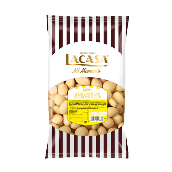 Almendra California chocolate blanco 1 kg Lacasa