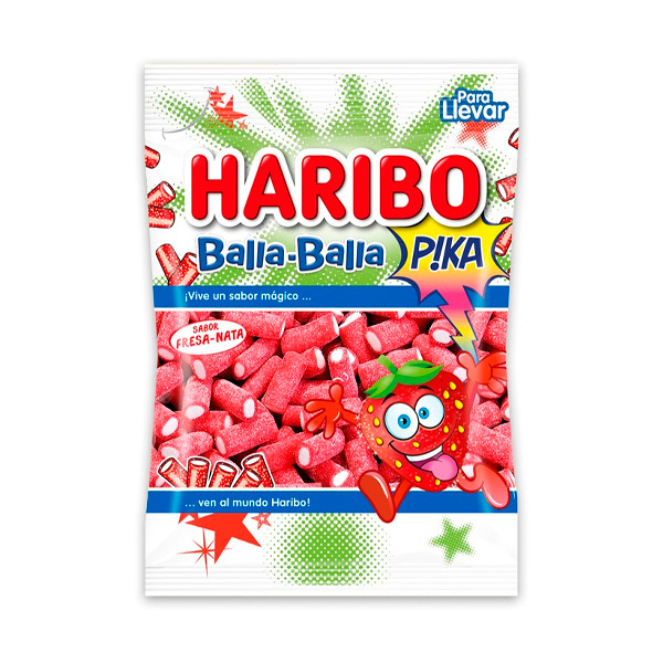 Balla balla fresa pica 100 g (18 ud) Haribo