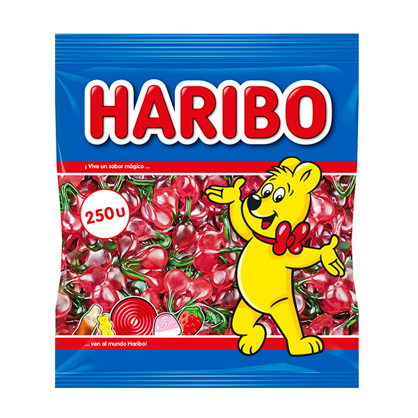 Cerezas super brillo 250 ud Haribo