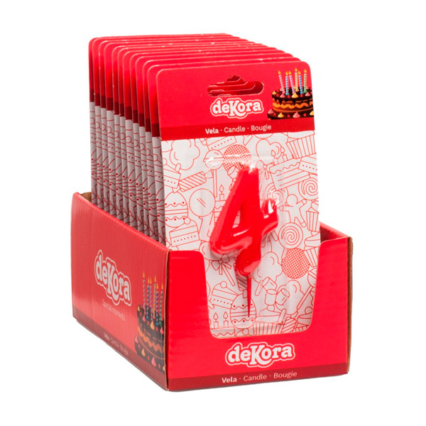 Vela De Cumpleaños Número 4