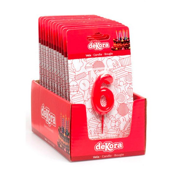 Vela De Cumpleaños Número 6