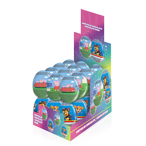 Huevo Chocolate Paw Patrol + Peppa Pig  24 Udes