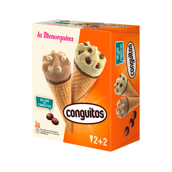 Helado Conguitos Cono La Menorquina 20 Ud