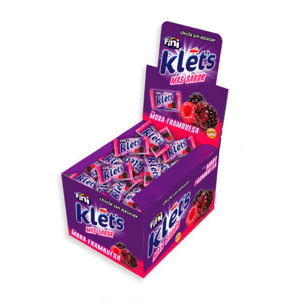 Chicle Klets mora frambuesa s/a 200 ud Fini