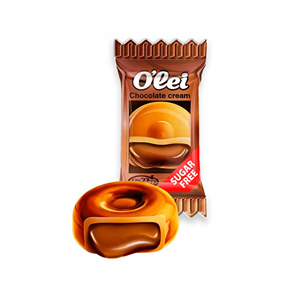Caramelos rellenos chocolate s/a 1 kg O'Lei