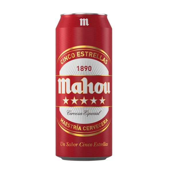 Cerveza Mahou 5 estrellas 500 ml (24 ud)