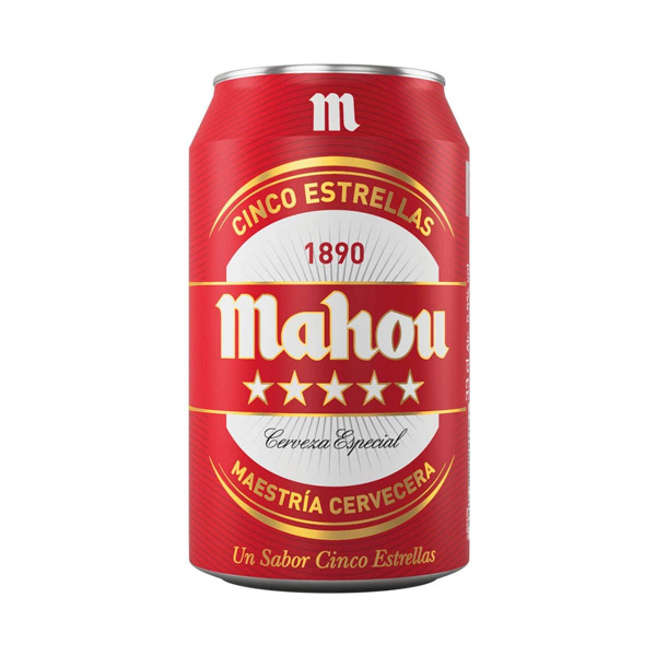 Cerveza Mahou 5 estrellas 330 ml (24 ud)