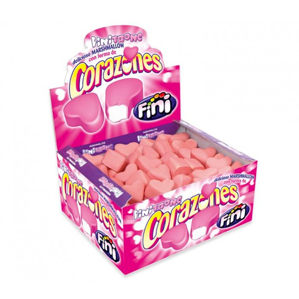 Corazones fresa 75 ud Fini