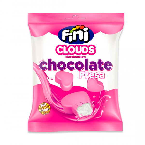 Corazones chocolate fresa 80 g (12 ud) Fini