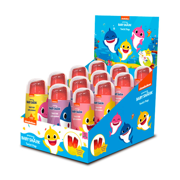 Baby Shark Twist Pop 15 g (12 ud) Cfv