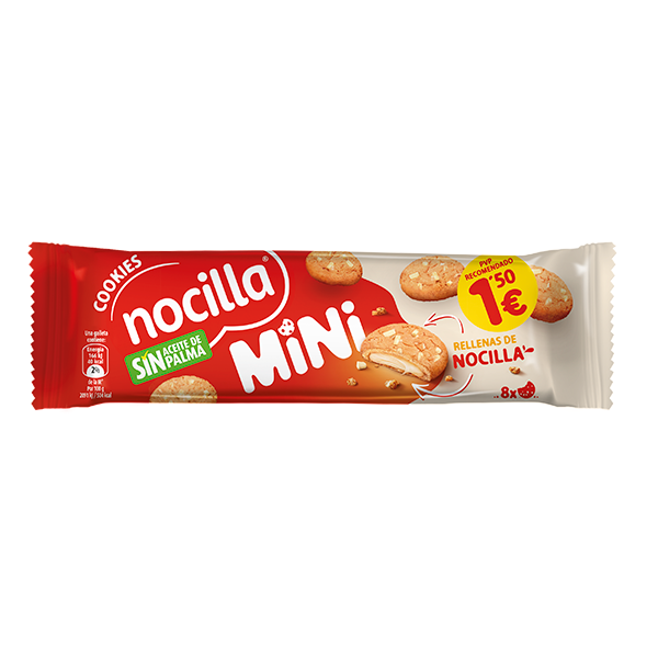 Nocilla mini cookie blanca 64 g (12 ud) Idilia