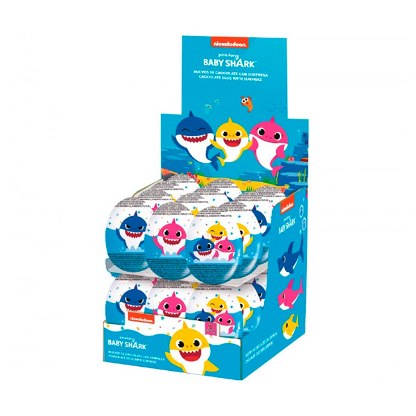 Huevos chocolate Baby Shark 24 Ud Cool Candies
