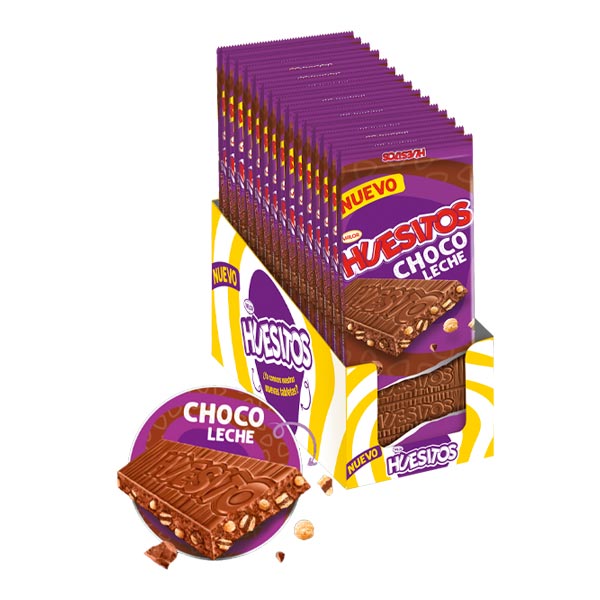 Tableta Huesitos chocolate con leche 125 g (17 ud)