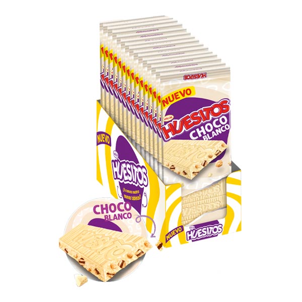 Tableta Huesitos chocolate blanco 125 g (17 ud)