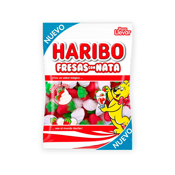 Fresas con nata 100 g (18 ud) Haribo