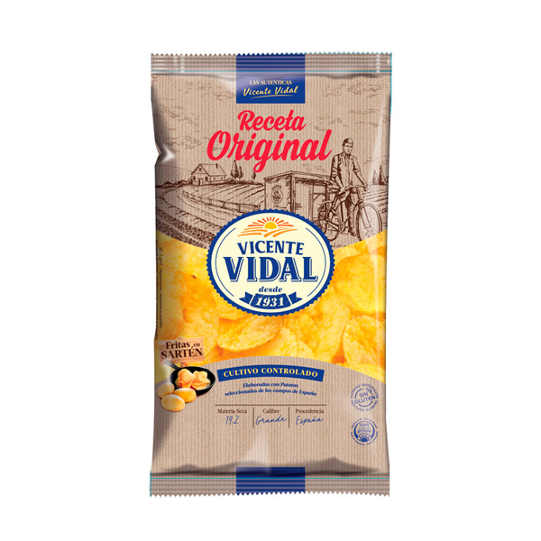 Patatas receta original 125 g (9 ud) Vicente Vidal
