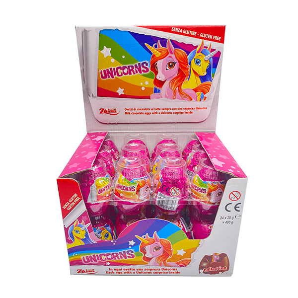 Huevos Chocolate Unicornio 24 ud Bip Candy