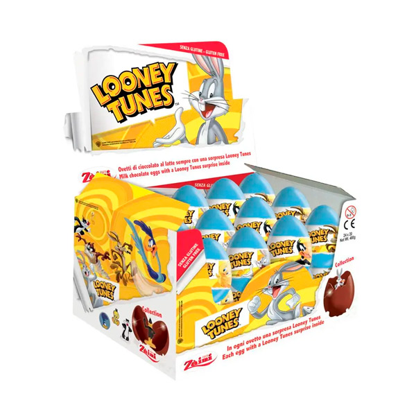 Huevos chocolate Looney Tunes 24 ud Bip Candy