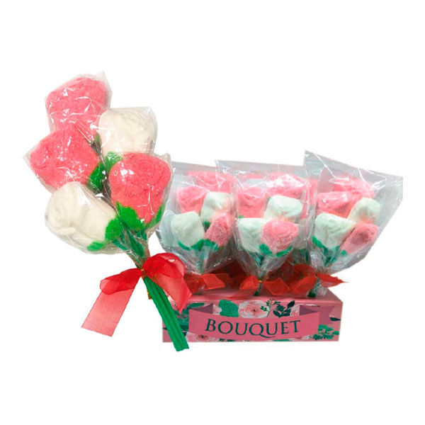 Ramo de Rosas Marshmallows 75 g (12 ud) Sidral