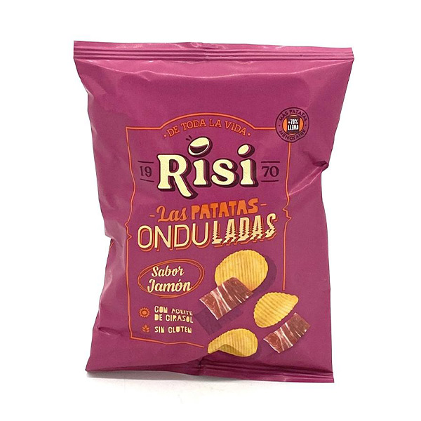Risi Patata Ondulada Jamón 40 g (18 ud)