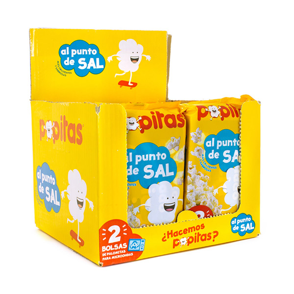 Popitas al punto de sal 2 x 100 g (12 ud)