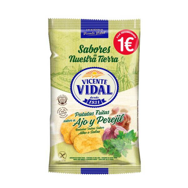 PATATAS 1 € AJO PEREJIL 12X100 GR V. VIDAL