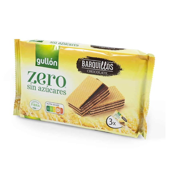 Barquillo choco zero 180 g (12 ud) Gullon