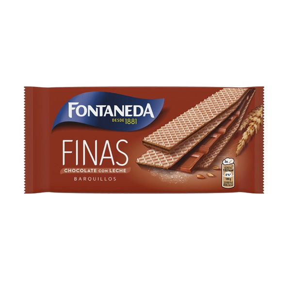 Barquillo Chocolate con Leche 92 g (22 ud) Fontaneda