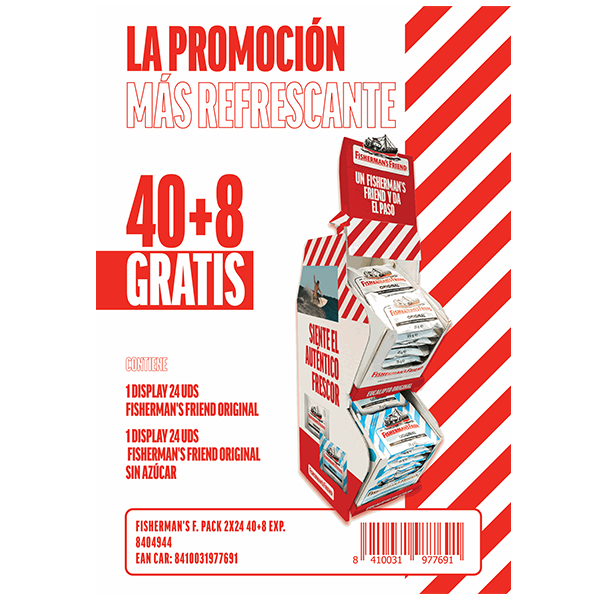 Lote Fisherman 40 + 8 gratis Chupa Chups