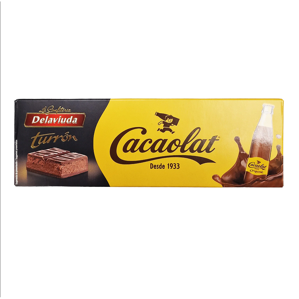 Turrón praliné Cacaolat 140 g Delaviuda