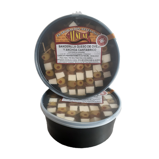 [8437006699198] Banderilla de queso de oveja y anchoa 700 g (20 ud) Alsual