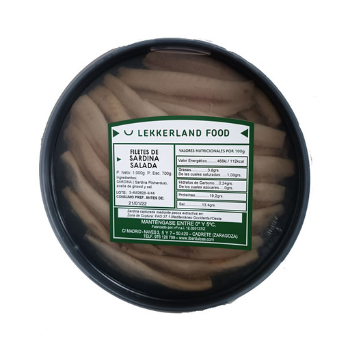 [1111111111181] Sardina "no" picante 850 g Lekkerland Food