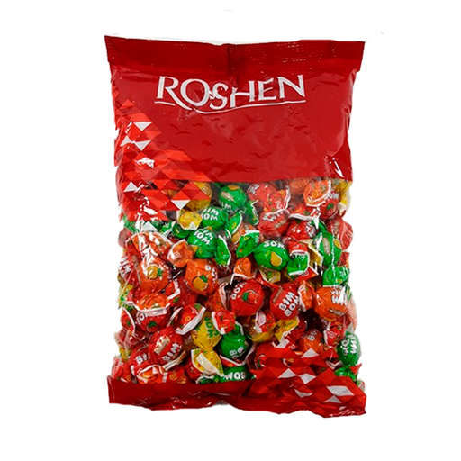 [4823077604294] Bim Bom Caramelo Duro Relleno Frutas 1 kg Roshen