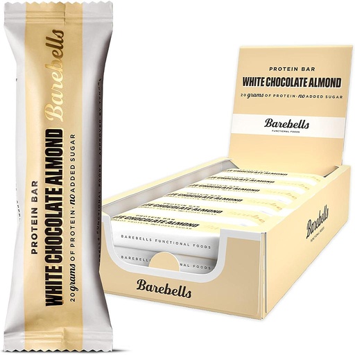 [27340001801075] Barritas de proteínas White Chocolate Almond 55 g (12 ud) Barebells