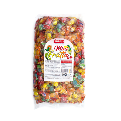 [8004365104535] Caramelo mini frutas 1 kg Incap