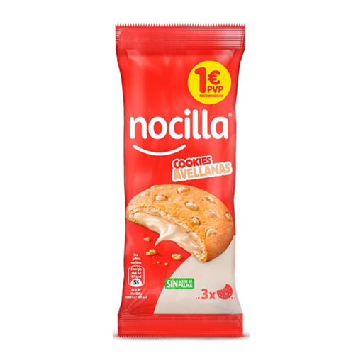 [18410014512694] Nocilla Cookies sabor avellanas 60 g (12 ud) Idilia