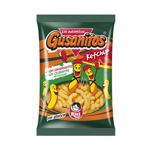 [18411859550117] Gusanitos ketchup 35 g (30 ud) Risi