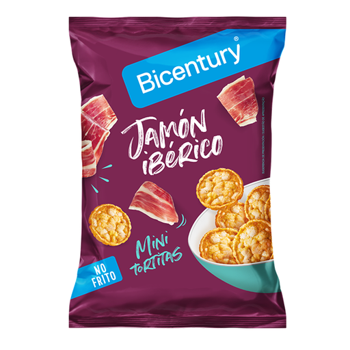 [18423207207055] Mini Tortitas Jamón Ibérico 70 g (7 ud) Bicentury