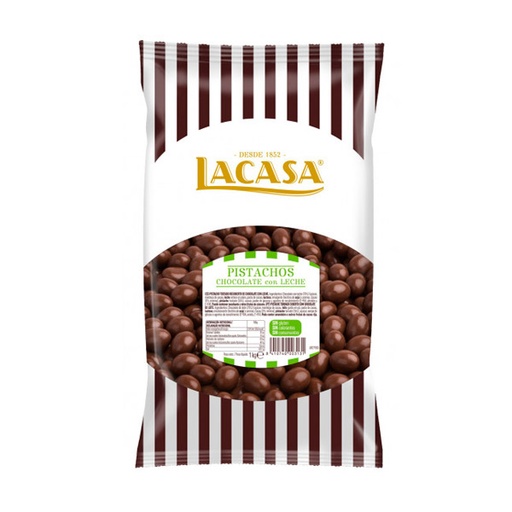 [8410740003131] Pistacho con chocolate leche 1 kg Lacasa