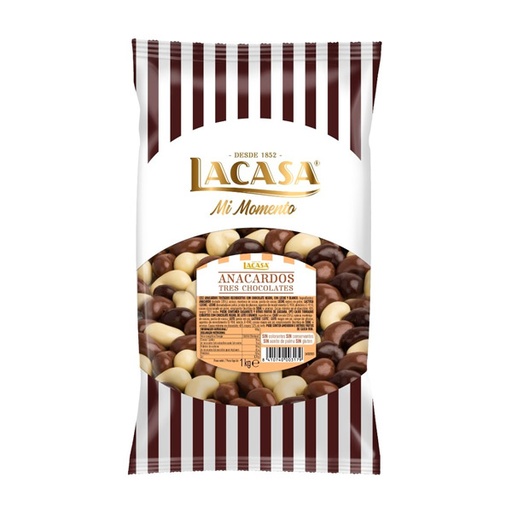 [8410740003179] Anacardos tres chocolates 1 kg Lacasa