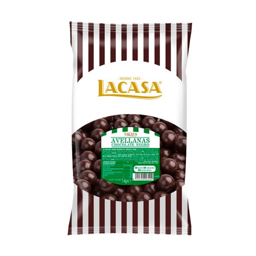 [8410740003209] Avellana Chocolate Negro 1 kg Lacasa