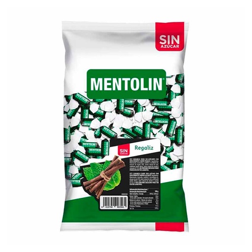 [8410740903561] Mentolin Regaliz sin azúcar 1 kg Lacasa