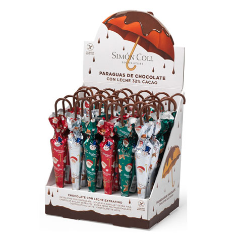 [8413907684402] Sombrilla Navidad gigante 35 g (30 ud) Simon Coll