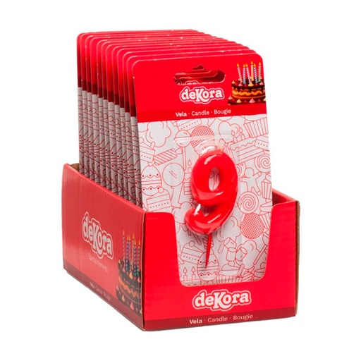 [8435035191195] Vela De Cumpleaños Número 9