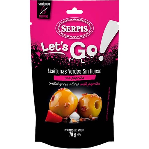 [18410344000175] Aceitunas Let'S Go Paprika 70 g (8 ud)